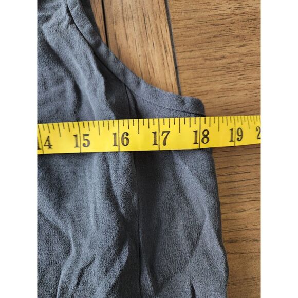 Eileen Fisher 100% Silk Scoop Neck Sleeveless Top - Charcoal Gray | Size M - Picture 7 of 8